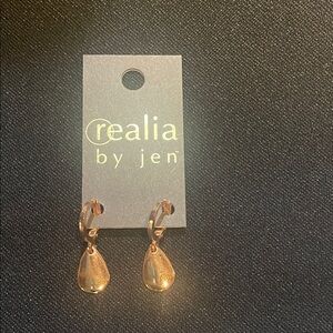 Realia by Jen- Gold Teardrop Earrings